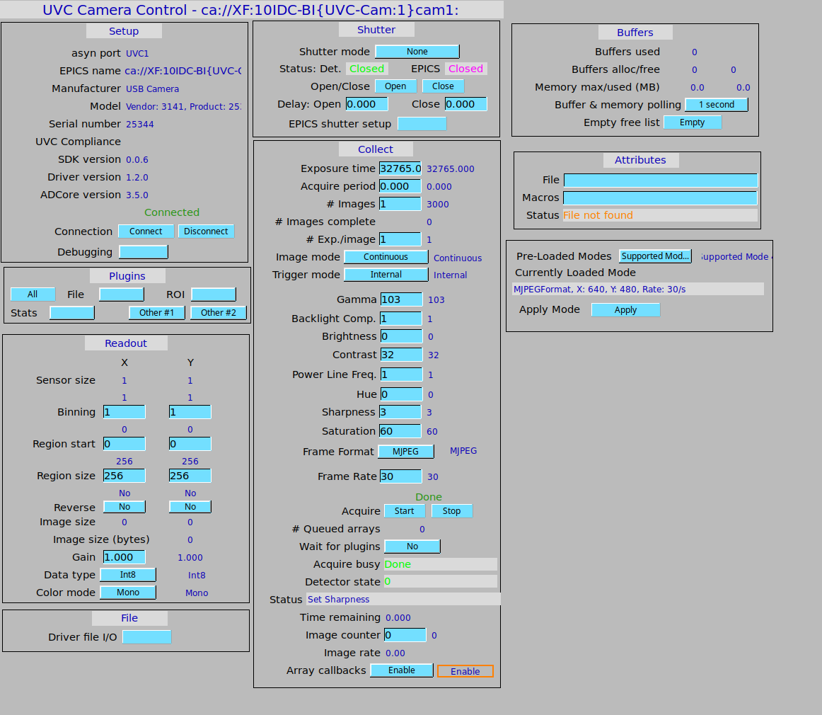 ADUVC base screen